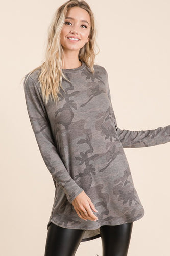 Charcoal Camo Top