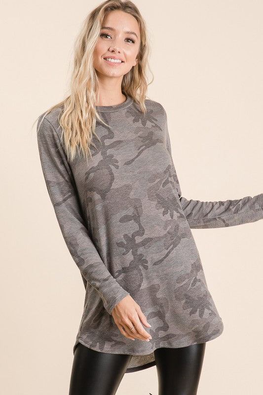 Charcoal Camo Top