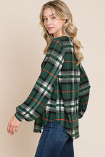 Green Plaid Top
