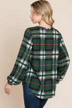 Green Plaid Top