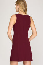 Wine Sleeveless Knit Dress