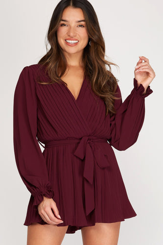 Plum Ruffled Romper