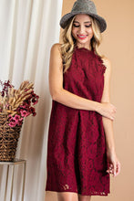 Wine Lace Dress