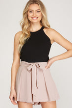 Taupe Pleated Shorts
