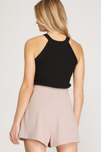 Taupe Pleated Shorts