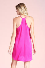Fuchsia Satin Cami Dress