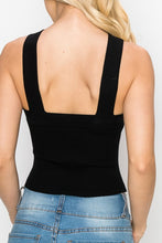 Black Cross Neck Crop Top