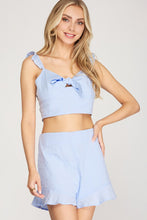Ice Blue Jacquard Shorts