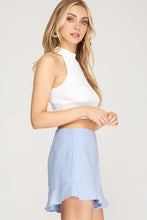 Ice Blue Jacquard Shorts