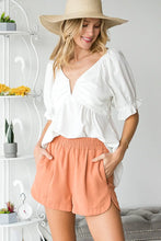 Salmon Elastic Shorts