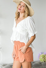 Salmon Elastic Shorts