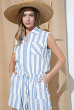 Blue Striped Romper