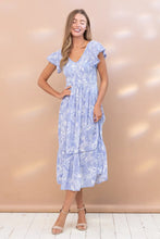 Blue Tropical Smocked Dress