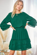 Hunter Green Tiered Dress