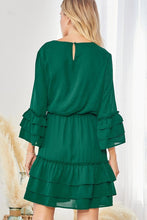 Hunter Green Tiered Dress