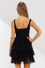 Black Tulle Layered Dress