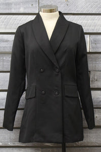 Black Double Breasted Blazer
