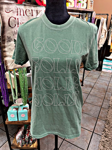 Green Holly Jolly Tee