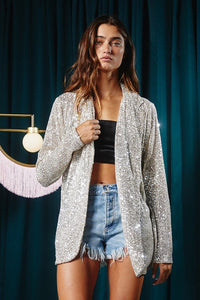 Champagne Sequin Blazer