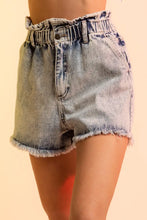 Denim Stretch Waist Shorts