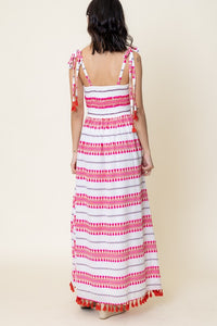Pink Embroidered Maxi Dress