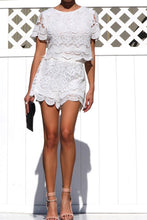 Ivory Crochet Shorts
