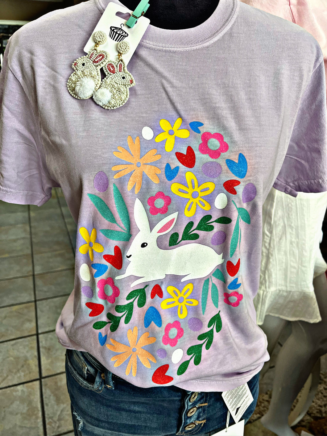 Lilac Floral Egg Tee