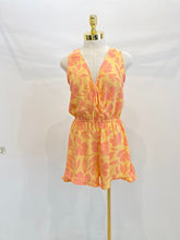 Coral Floral Romper