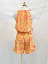 Coral Floral Romper