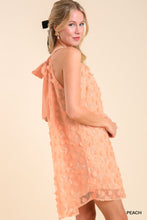 Peach Floral Halter Dress