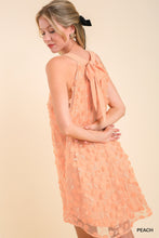 Peach Floral Halter Dress