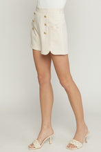 Ivory Button Shorts