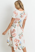 Ivory Floral Midi Dress