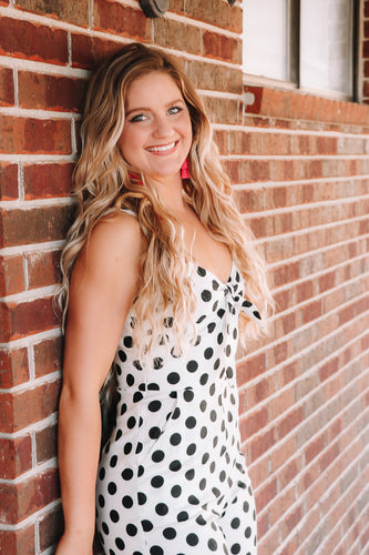 Ivory Polka Dot Jumpsuit